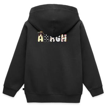 Arrgh Lustiger Piratenschädel Gekreuzter Knochen Schiff Kapitän - Kinder Premium Organic Zip Hoodie - Schwarz - Hinten - AI Model Kid Male (0cm)