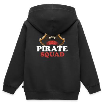 Pirate Squad Schatzsuche Totenkopf mit gekreuztem Knochen - Kinder Premium Organic Zip Hoodie - Schwarz - Hinten - AI Model Kid Male (0cm)