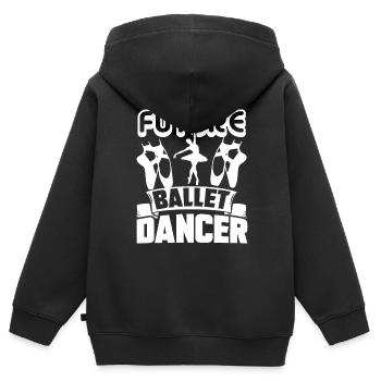 Ballet Dancer Future Ballet Dancer - Kids Premium Organic Zip-up Hoodie - black - Back - AI Model Kid Male (0cm)