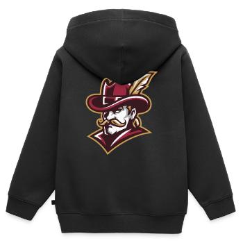 ARCHER PRINCIPAL - Sweat Premium à capuche zippé enfant bio - noir - Dos - AI Model Kid Male (0cm)