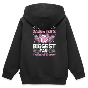 Volleyball Grammy Bump Set Spike Lustiger Volleyball - Kinder Premium Organic Zip Hoodie - Schwarz - Hinten - AI Model Kid Male (0cm)