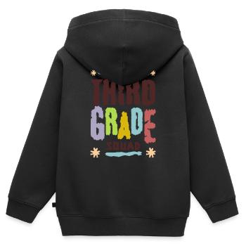 Kader dritte Klasse Schule - Kinder Premium Organic Zip Hoodie - Schwarz - Hinten - AI Model Kid Male (0cm)