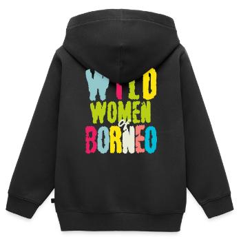 wild woman of borneo malayan asia island - Kids Premium Organic Zip-up Hoodie - black - Back - AI Model Kid Male (0cm)