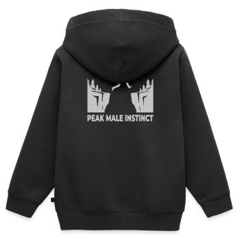 Adventurer Mind : Le Saut dans l’Inconnu avec - Sweat Premium à capuche zippé enfant bio - noir - Dos - AI Model Kid Male (0cm)
