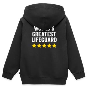 Le plus grand sauveteur du monde Belly Flop Patrol Beach - Sweat Premium à capuche zippé enfant bio - noir - Dos - AI Model Kid Male (0cm)