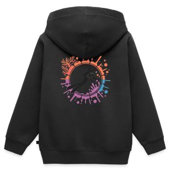 AVENTURE EN MER - Sweat Premium à capuche zippé enfant bio - noir - Dos - AI Model Kid Male (0cm)