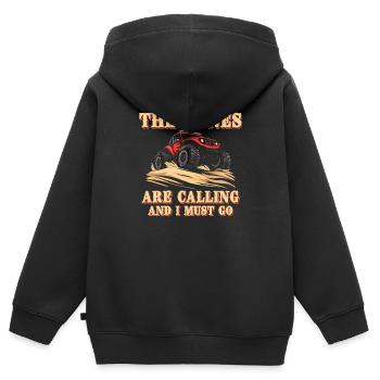 Die Dünen Rufen Und Ich Muss Gehen Offroad - Kinder Premium Organic Zip Hoodie - Schwarz - Hinten - AI Model Kid Male (0cm)