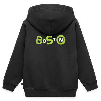 Green Boston T Shirt Boston Souvenir - Kids Premium Organic Zip-up Hoodie - black - Back - AI Model Kid Male (0cm)