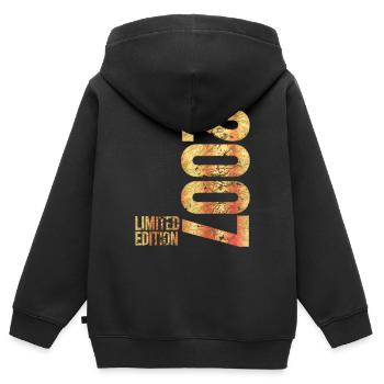 18ème anniversaire garçon cadeau édition limitée 2007 - Sweat Premium à capuche zippé enfant bio - noir - Dos - AI Model Kid Male (0cm)