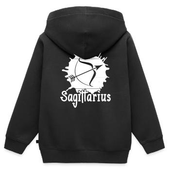 Sagittarius Sagittarius Zodiac Star - Kids Premium Organic Zip-up Hoodie - black - Back - AI Model Kid Male (0cm)