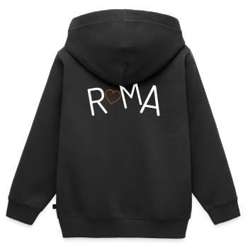 Roma Italia Geschenkidee Rom Italien Vatikan - Kinder Premium Organic Zip Hoodie - Schwarz - Hinten - AI Model Kid Male (0cm)
