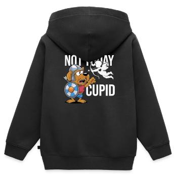 Single & Anti Liebe Valentinstag Not today cupid - Kinder Premium Organic Zip Hoodie - Schwarz - Hinten - AI Model Kid Male (0cm)