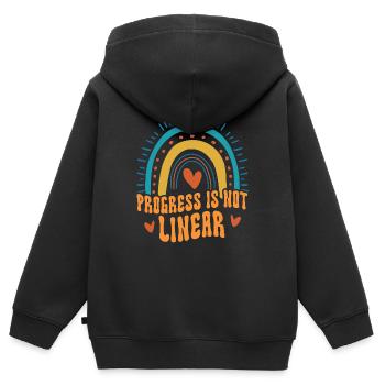 Progress Is Not Linear Special Education Teacher - Kinder Premium Organic Zip Hoodie - Schwarz - Hinten - AI Model Kid Male (0cm)