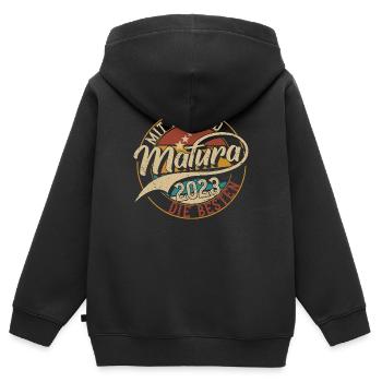 Matura 2024 Maturanten Matura Abschluss Geschenk - Kinder Premium Organic Zip Hoodie - Schwarz - Hinten - AI Model Kid Male (0cm)