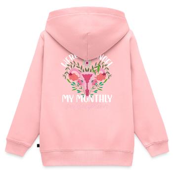 Here To Cancel My Monthly Subscription Uterus - Kids Premium Organic Zip-up Hoodie - rose - Back - AI Model Kid Female (0cm)
