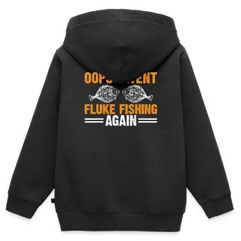 Pêcheurs Pêcheurs Pêcheurs sportifs - Sweat Premium à capuche zippé enfant bio - noir - Dos - AI Model Kid Male (0cm)