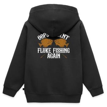 Pêcheurs Pêcheurs Pêcheurs sportifs - Sweat Premium à capuche zippé enfant bio - noir - Dos - AI Model Kid Male (0cm)