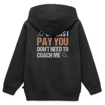 Pêcheurs Pêcheurs Pêcheurs sportifs - Sweat Premium à capuche zippé enfant bio - noir - Dos - AI Model Kid Male (0cm)