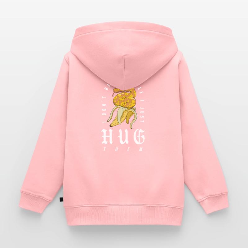 Ball Python Schlange Besitzer Banane Royal Python Kinder Premium Organic Zip Hoodie