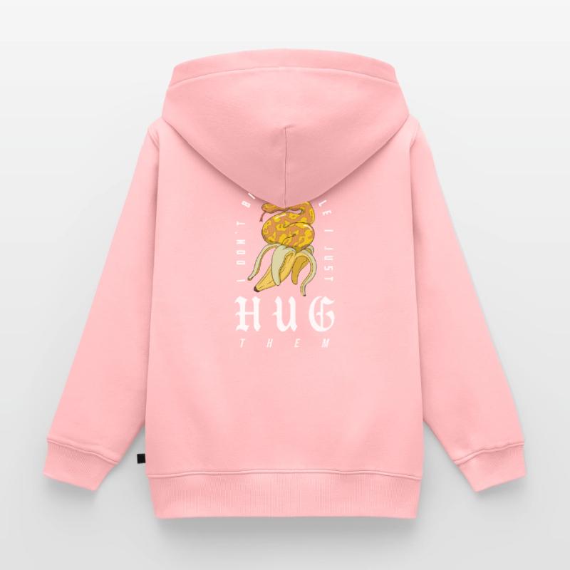 Ball Python Snake Owner Banana Royal Python Kids Premium Organic Zip-up Hoodie