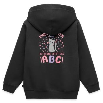 Bye Bye Kindergarten Kita Abgänger 2026 Mädchen - Kinder Premium Organic Zip Hoodie - Schwarz - Hinten - AI Model Kid Male (0cm)