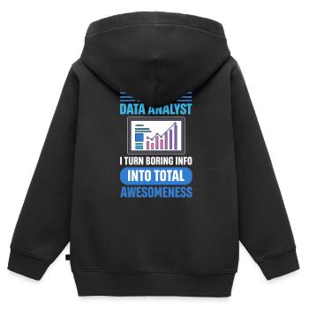 Ingénieur de données Traitement des données Science des données - Sweat Premium à capuche zippé enfant bio - noir - Dos - AI Model Kid Male (0cm)
