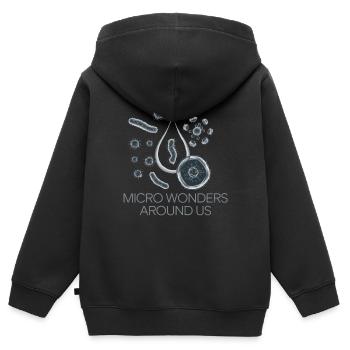 ORGANISME MICROSCOPIQUE - Sweat Premium à capuche zippé enfant bio - noir - Dos - AI Model Kid Male (0cm)