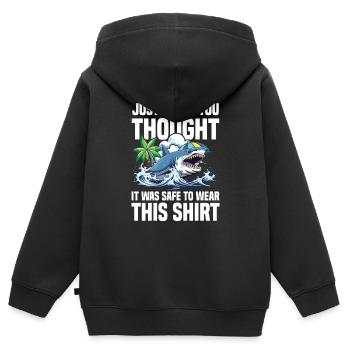 Just When You Thought It Was Safe - Kinder Premium Organic Zip Hoodie - Schwarz - Hinten - AI Model Kid Male (0cm)