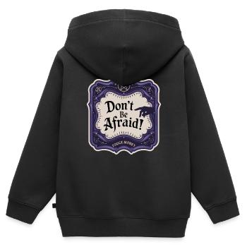 UNE PLANCHE OUIJA - Sweat Premium à capuche zippé enfant bio - noir - Dos - AI Model Kid Male (0cm)