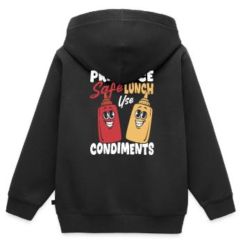 Spice Lunch Spices Sauce - Kids Premium Organic Zip-up Hoodie - black - Back - AI Model Kid Male (0cm)