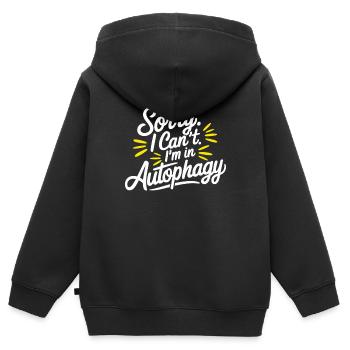 Intermittent fasting Intermittent fasting - Kids Premium Organic Zip-up Hoodie - black - Back - AI Model Kid Male (0cm)