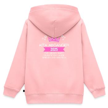 Enfants Diplômés des garderies 2025 Diplômés des garderies - Sweat Premium à capuche zippé enfant bio - rose - Dos - AI Model Kid Female (0cm)
