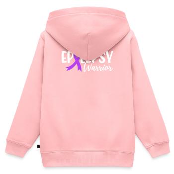 Epilepsy Warrior Nervous System Disorder - Kids Premium Organic Zip-up Hoodie - rose - Back - AI Model Kid Female (0cm)