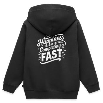 Intermittent fasting Intermittent fasting - Kids Premium Organic Zip-up Hoodie - black - Back - AI Model Kid Male (0cm)