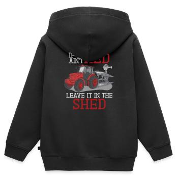 Wenn Es Nicht Rot Ist, Lass Es Im Schuppen - Kinder Premium Organic Zip Hoodie - Schwarz - Hinten - AI Model Kid Male (0cm)
