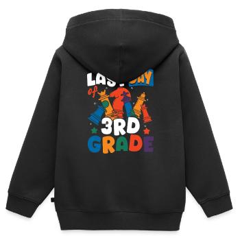 Chess Last Day of 3rd Grade Schultrikot für Kinder - Kinder Premium Organic Zip Hoodie - Schwarz - Hinten - AI Model Kid Male (0cm)