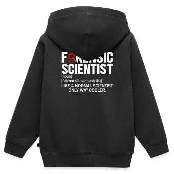 Forensiker Lustige Definition Tatort - Kinder Premium Organic Zip Hoodie - Schwarz - Hinten - AI Model Kid Male (0cm)