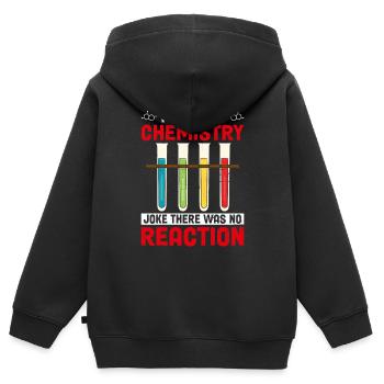 Ich habe einen Chemie-Witz gemacht, es gab keine Reaktion - Kinder Premium Organic Zip Hoodie - Schwarz - Hinten - AI Model Kid Male (0cm)