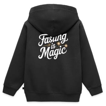 Intermittent fasting Intermittent fasting - Kids Premium Organic Zip-up Hoodie - black - Back - AI Model Kid Male (0cm)