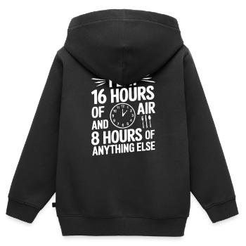 Intermittent fasting Intermittent fasting - Kids Premium Organic Zip-up Hoodie - black - Back - AI Model Kid Male (0cm)