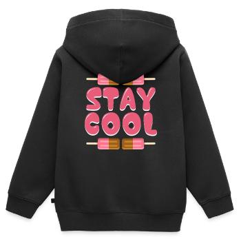Sommer Eis Stiel Lustige Eiscreme Beach Pool Party - Kinder Premium Organic Zip Hoodie - Schwarz - Hinten - AI Model Kid Male (0cm)