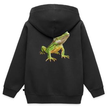 Lizards Lizard - Kids Premium Organic Zip-up Hoodie - black - Back - AI Model Kid Male (0cm)