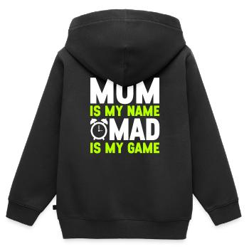 Jeûne intermittent Jeûne intermittent - Sweat Premium à capuche zippé enfant bio - noir - Dos - AI Model Kid Male (0cm)