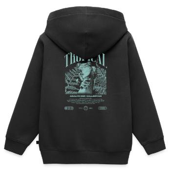 Grenouille arboricole aux yeux rouges Amphibien de la forêt tropicale - Sweat Premium à capuche zippé enfant bio - noir - Dos - AI Model Kid Male (0cm)
