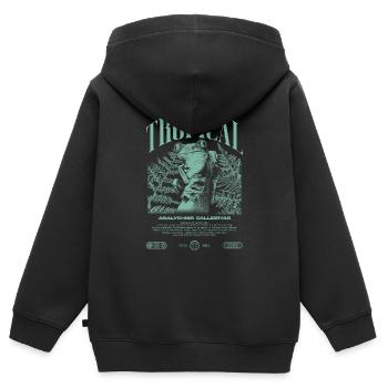 Grenouille arboricole aux yeux rouges Amphibien de la forêt tropicale - Sweat Premium à capuche zippé enfant bio - noir - Dos - AI Model Kid Male (0cm)