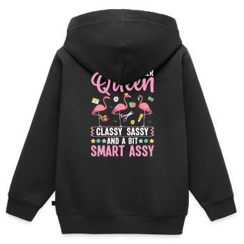 Scrapbooker Queen Lustiger Bastler Bastler - Kinder Premium Organic Zip Hoodie - Schwarz - Hinten - AI Model Kid Male (0cm)
