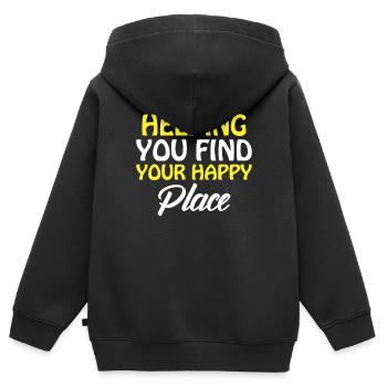 Immobilienmakler Makler Immobilien - Kinder Premium Organic Zip Hoodie - Schwarz - Hinten - AI Model Kid Male (0cm)