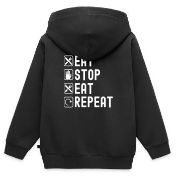 Intermittent fasting Intermittent fasting - Kids Premium Organic Zip-up Hoodie - black - Back - AI Model Kid Male (0cm)