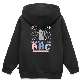 Bye Bye Kindergarten Kita Abgänger 2026 Mädchen - Kinder Premium Organic Zip Hoodie - Schwarz - Hinten - AI Model Kid Male (0cm)