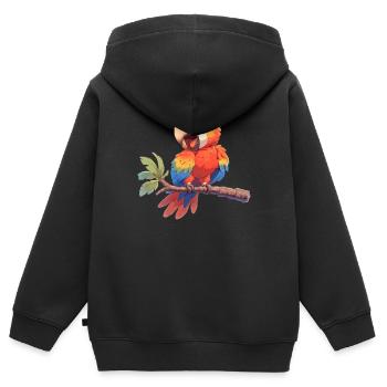 L’ère de l’ara - Sweat Premium à capuche zippé enfant bio - noir - Dos - AI Model Kid Male (0cm)